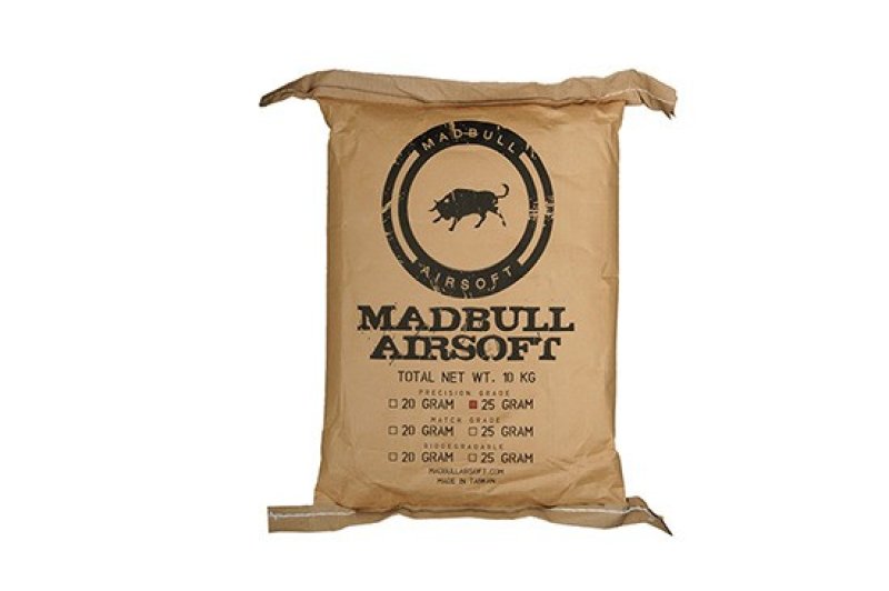 Airsoft BB MadBull Precision 0,25g 40 000pcs White