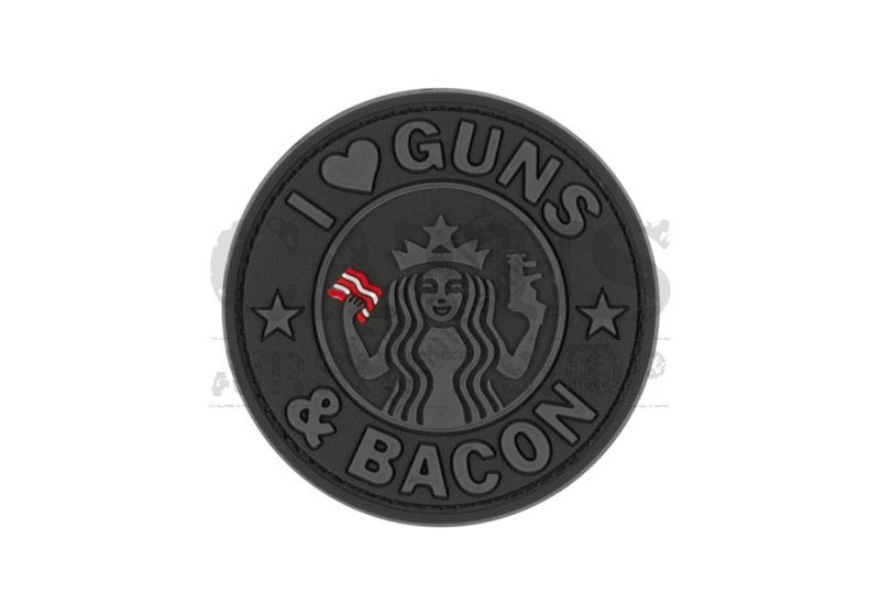 Velcro obliž 3D Pištole in slanina Črna 