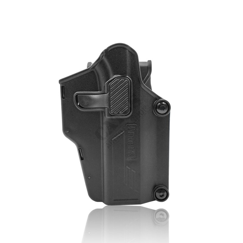 Universal belt holster for pistol with paddle Amomax Black