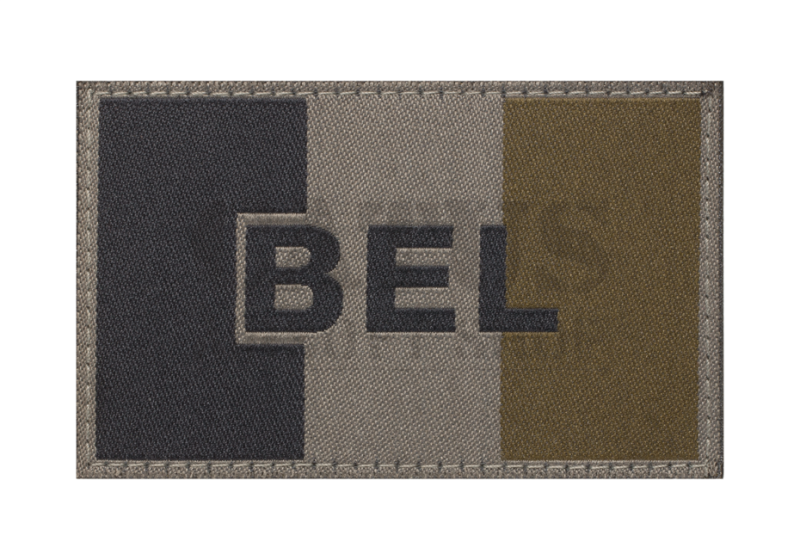 Velcro našitek Belgijska zastava Temno siva 