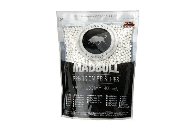 Airsoft BB MadBull Precision Grade 0,25g 4000pcs White