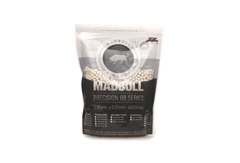 Airsoft BB MadBull Precision 0,20g 4000pcs White
