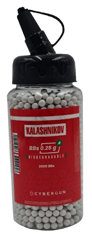 Airsoft kroglice BIO BB KALASHNIKOV 0,25g 2000 kosov White