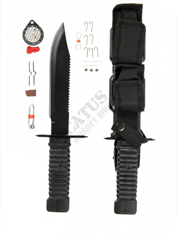 Specialne enote Mil-Tec taktični nož za preživetje Black