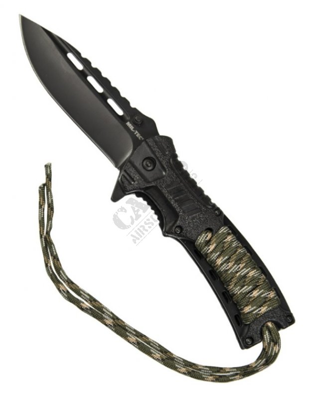 Nož za zapiranje s svinčnikom in piščalko Mil-Tec Black