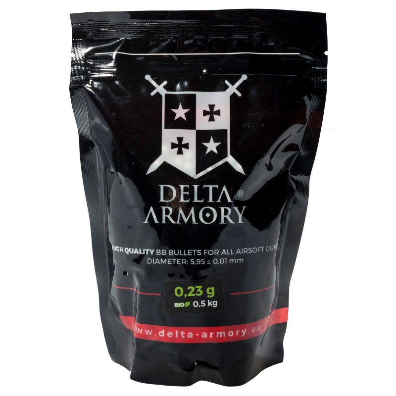 Airsoft BB Delta Armory 0,23g 0,5kg Bela 
