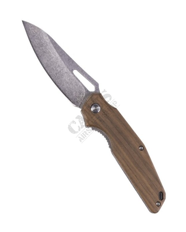 Nož z lesenim ročajem in jeklenim rezilom Mil-Tec  