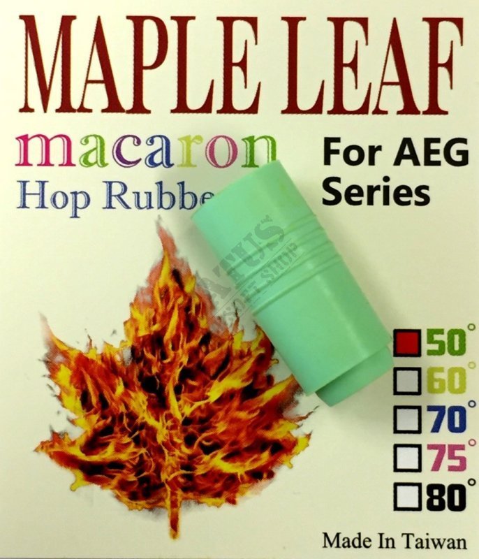 Airsoft Macaron Hop Up guma 50° Maple Leaf Zelena 