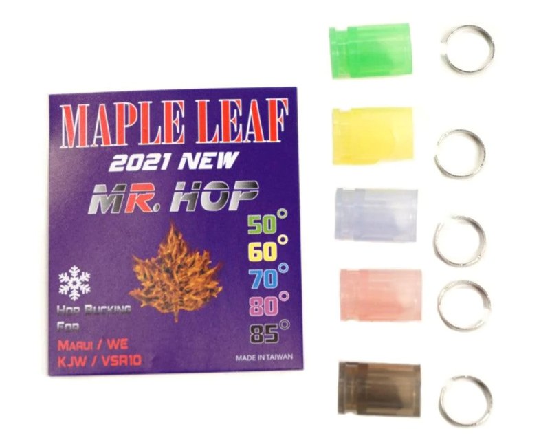 Airsoft MR silicone Hop-Up rubber pour VSR-10 et GBB 60° Maple Leaf Jaune 