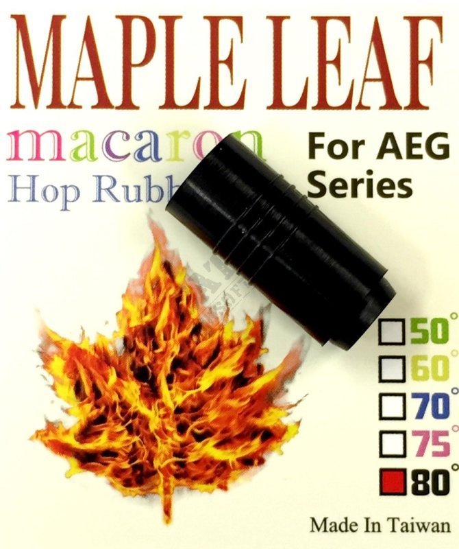 Airsoft Macaron Hop Up guma 80° Maple Leaf Črna 