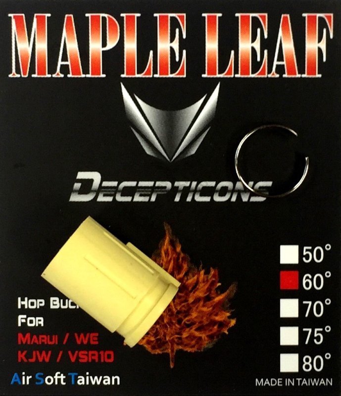 Airsoft Hop-up guma Decepticons 60° Maple Leaf Rumena 
