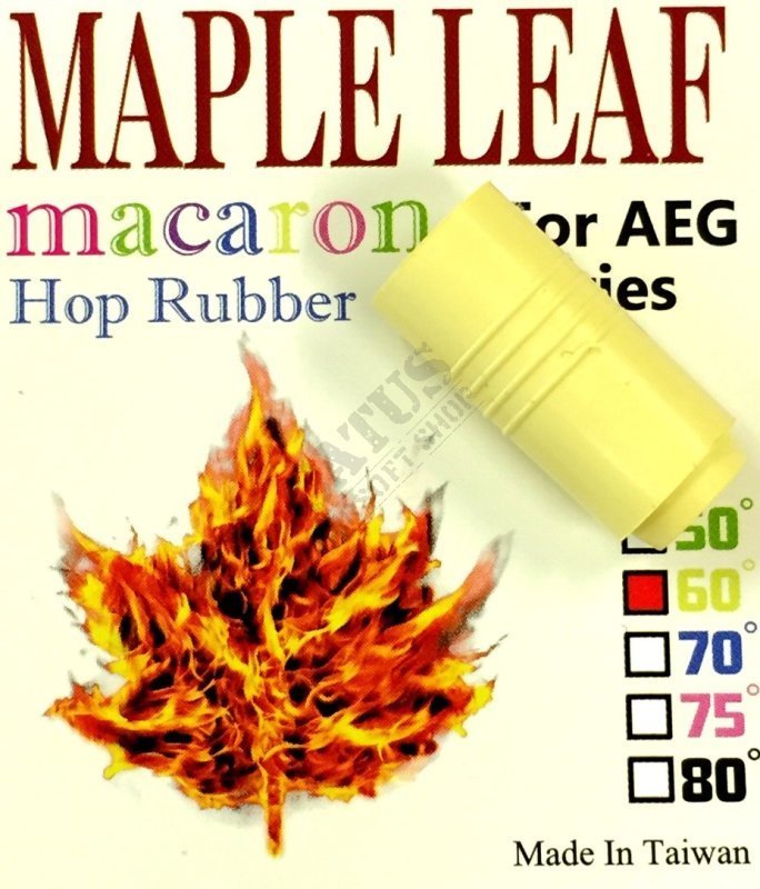 Airsoft Macaron Hop Up gumicaa 60° Maple Leaf Rumena 