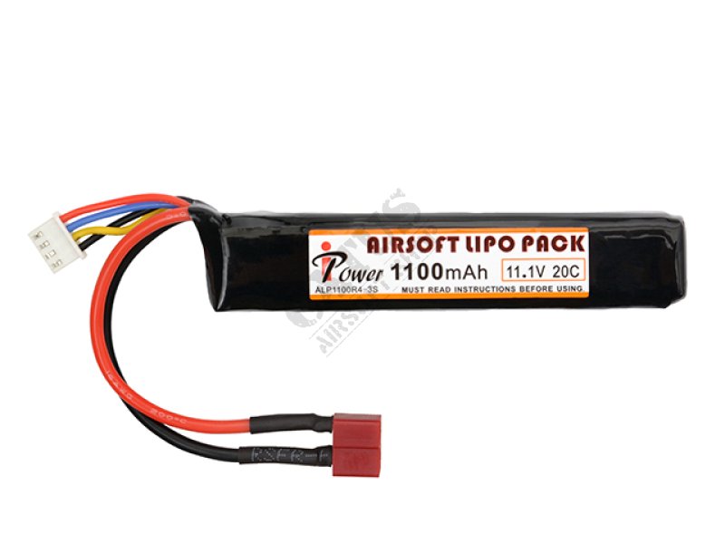 Airsoft baterija LiPo 11,1V 1100 mAh 20C Deans-T IPower  