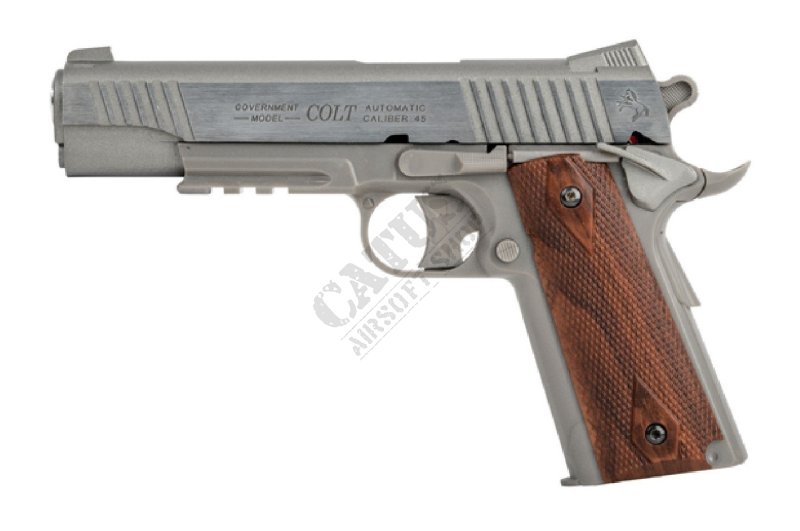 CyberGun airsoft pištola NBB Colt 1911 Rail Stainless CO2  
